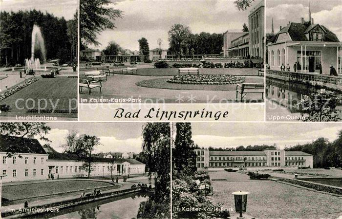 Lippspringe Bad Leuchtfontaene Kaiser Karls Park Lippe Quelle Arminiuspark