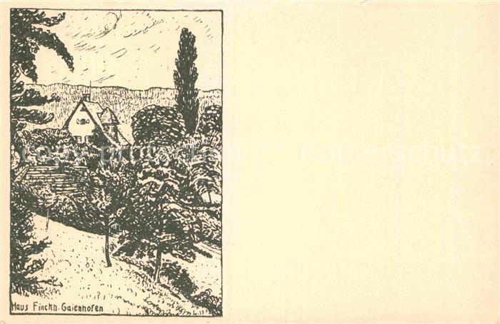 Gaienhofen Haus Fincka Zeichnung