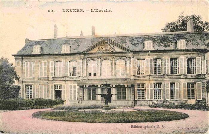 Nevers 58 Eveche Kuenstlerkarte