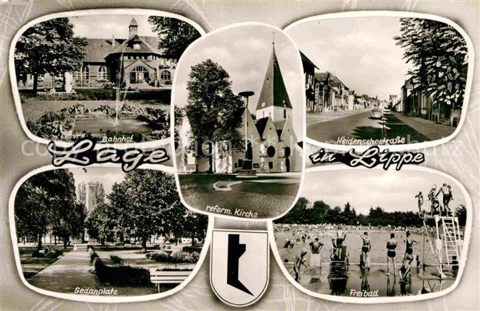 Lage Lippe Bahnhof Sedanplatz Freibad Kirche