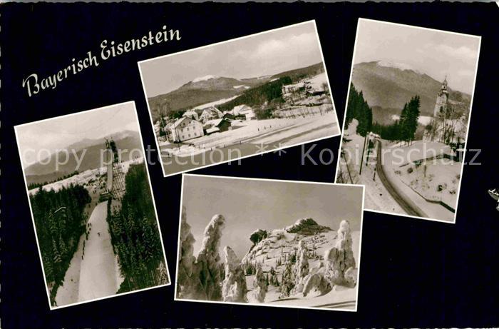 Bayrisch Eisenstein Ansichten Winterlandschaften Schanze