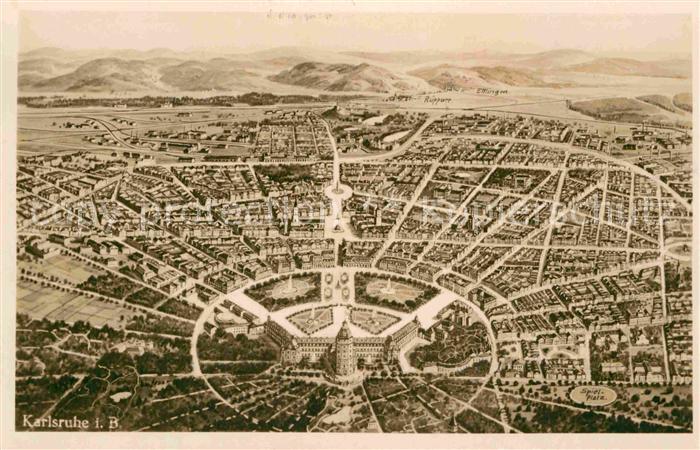 Karlsruhe Baden Fliegeraufnahme
