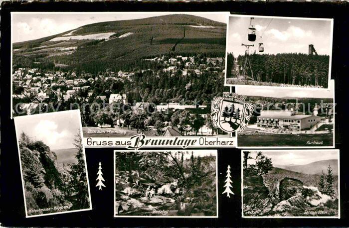 Braunlage Harz Wurmberg Hahnenklee Klippen Seilbahn Kurhaus Jermerstein