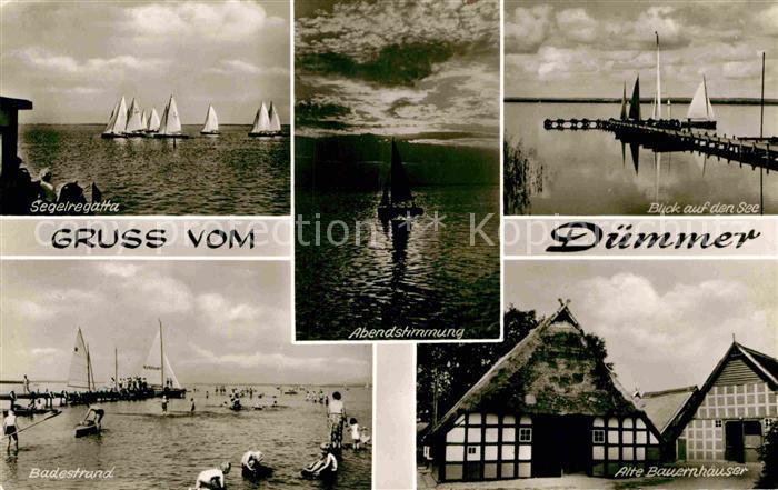 Duemmer Diepholz Segelregatta Badestrand Alte Bauernhaeuser