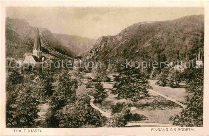 Thale Harz Eingang Bodetal