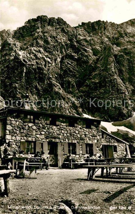 Mittenwald Bayern Dammkarhuette Dammwaende
