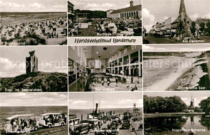 Norderney Nordseebad Nordstrand Denkmal Kurhaus Kap Seezeichen Napoleonschanze