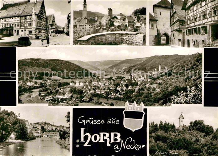 Horb Neckar Fachwerk Panorama Schuette Turm