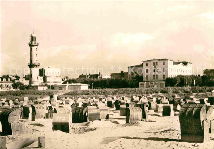 Warnemuende Ostseebad Strand Leuchtturm