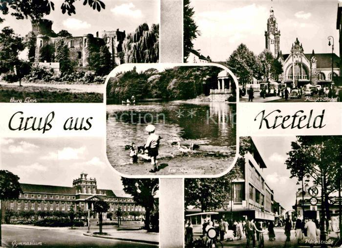 Krefeld Burg Linn Gymnasium Hochstrasse Hauptbahnhof Stadtwald
