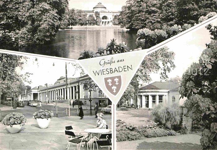 Wiesbaden Kurhaus Theaterkolonnade Gartengolfplatz