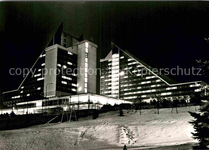 Oberhof Thueringen Interhotel Panorama Winterabend