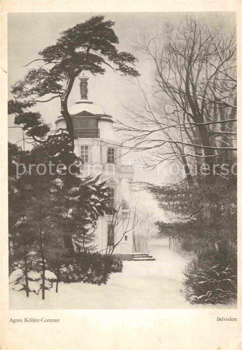 BERLIN  CITY Belvedere Kuenstlerkarte Agnes Koehler Commer