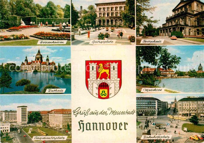 HANNOVER  CITY Georgsplatz Opernhaus Maschsee Regidientorplatz Herrenhaeuser