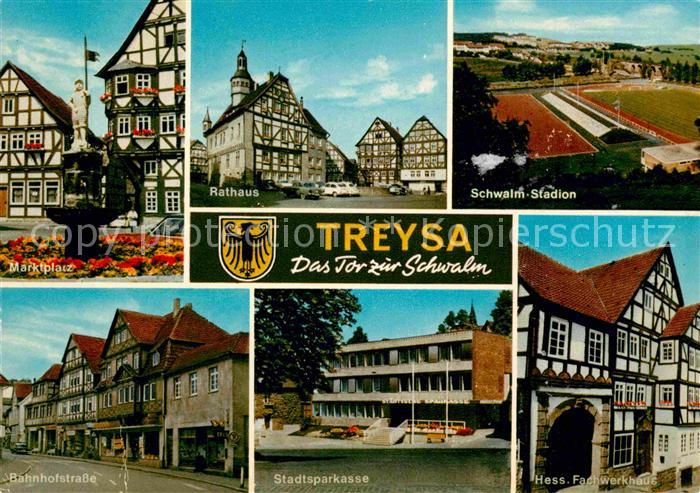 Schwalmstadt Treysa Stadion Fachwerk Marktplatz Bahnhofstrasse