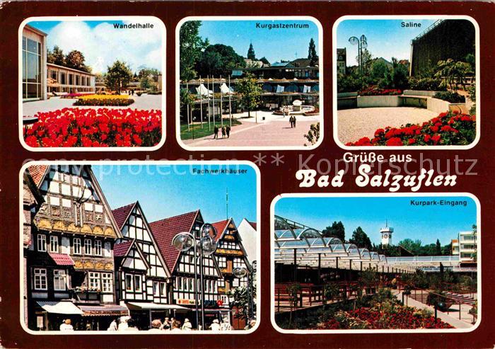 Bad Salzuflen Wandelhalle Kurgastzentrum Salin Kurpark Fachwerkhaeuser