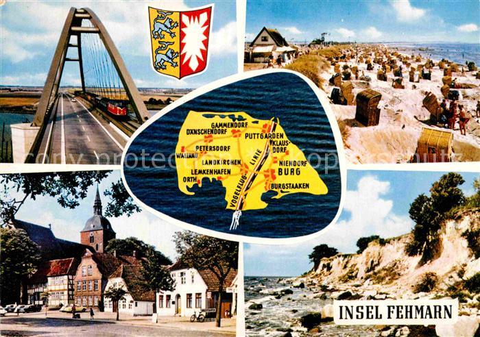Insel Fehmarn Strand Bruecke Steilkueste
