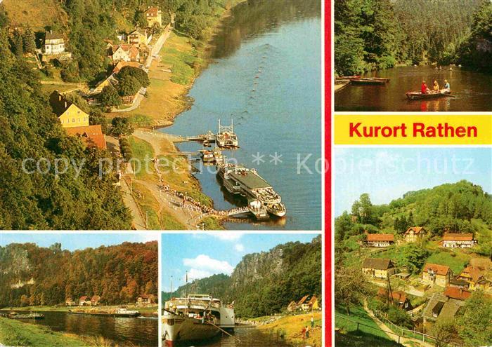 Rathen Saechsische Schweiz Fliegeraufnahme Elbpartie Amselsee Moench