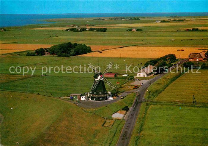 Pellworm Fliegeraufnahme mit Winmuehle
