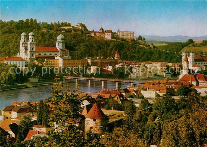 PAssAU Bayern Inn mit Dom und Oberhaus