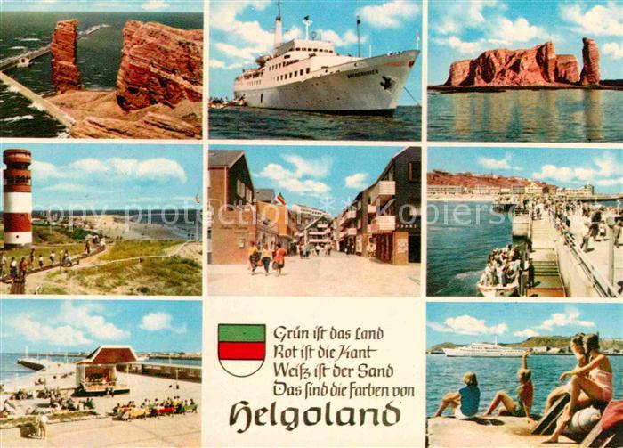 HELGOLAND Insel Schleswig-Holstein Felsen Leuchtturm Seebruecke Konzertplatz