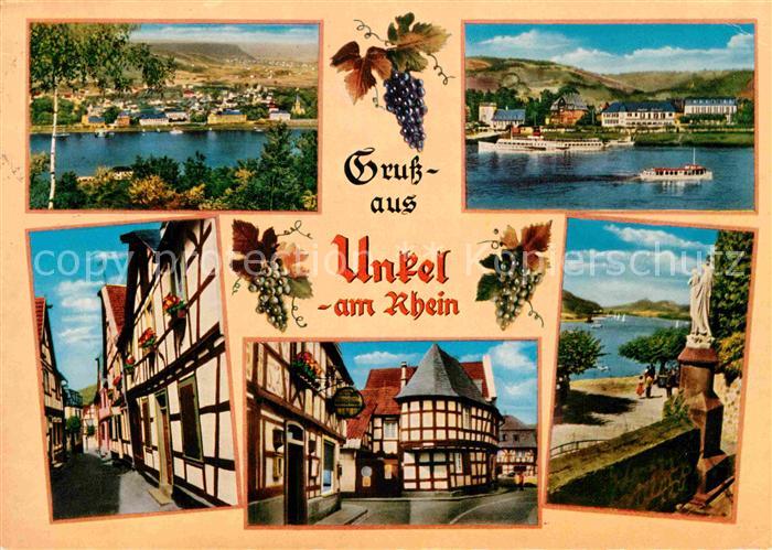 Unkel Rhein Fachwerk Rheinpartien