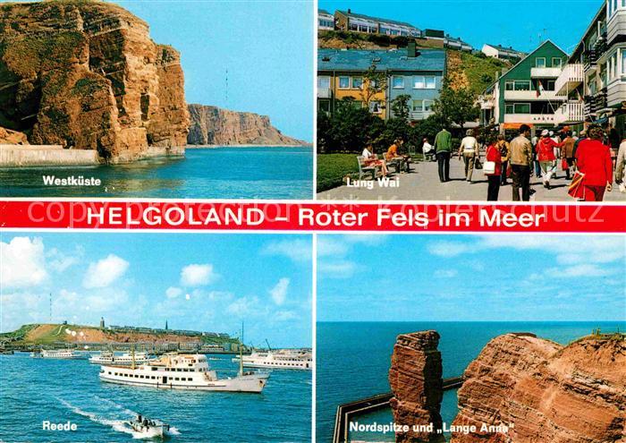 HELGOLAND Insel Schleswig-Holstein Westkueste Lange-Anna Lung-Wai Reede