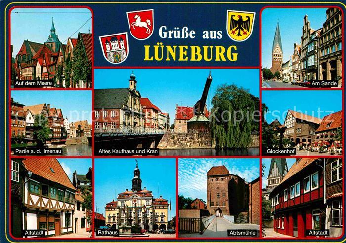 LueNEBURG  CITY Meere Am Sande Glockenhof Altes Kaufhaus Kran Ilmenau Abtsmuehle