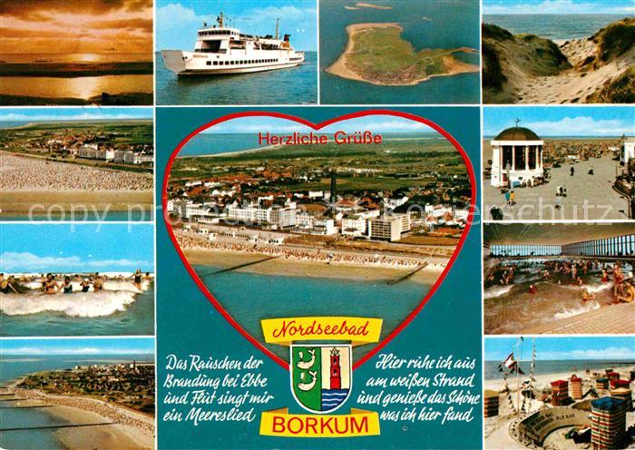 BORKUM Nordseebad Niedersachsen Straende Fliegeraufnahme Wellenbad