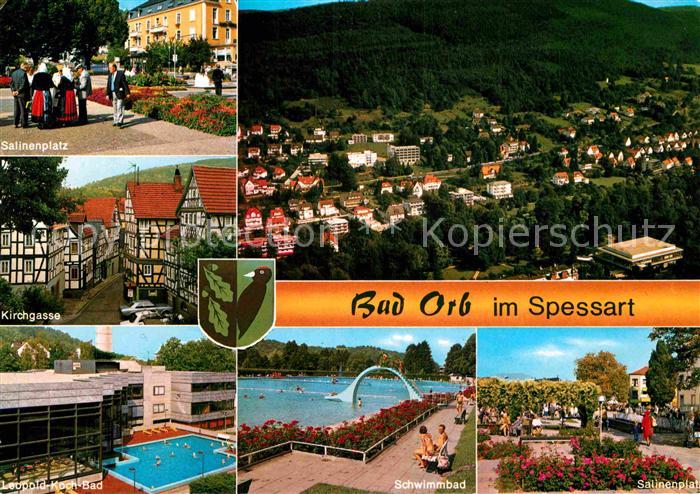 Bad Orb Fliegeraufnahme Salinenplatz Kirchgasse Leopold-Koch-Bad Salineplatz