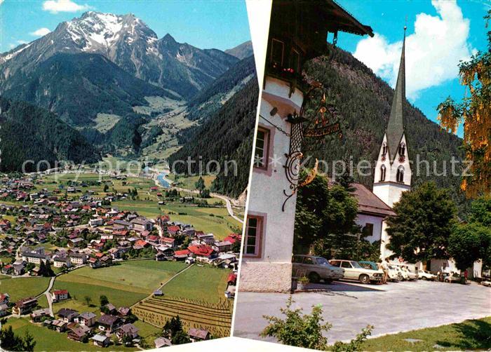 Mayrhofen Zillertal Fliegeraufnahme Kirchenpartie
