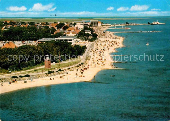 Wyk Foehr Fliegeraufnahme mit Strand