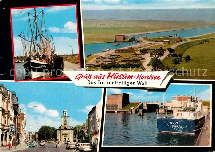 Husum Nordfriesland Fliegeraufnahme Hafen Kirche Tor zur Halligen Welt