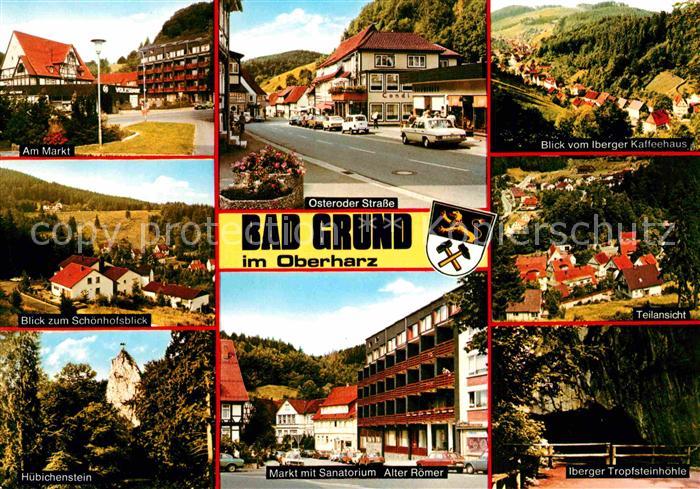 Bad Grund Osteroder Strasse Fliegeraufnahme Iberger-Kaffeehaus Markt Schoenhofsb