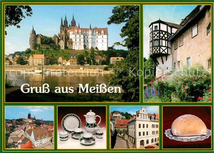 Meissen Elbe Sachsen Albrechtsburg und Dom Erker an der Freiheit