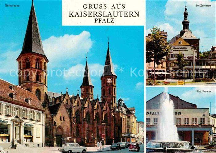 Kaiserslautern Stiftskirche Zentrum Pfalztheater Brunnen