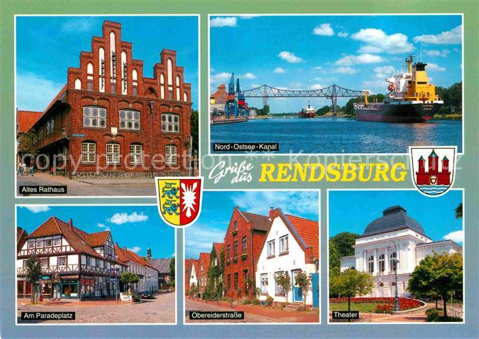 Rendsburg Schleswig-Holstein Rathaus Paradeplatz Obereiderstrasse Theater Nord-O