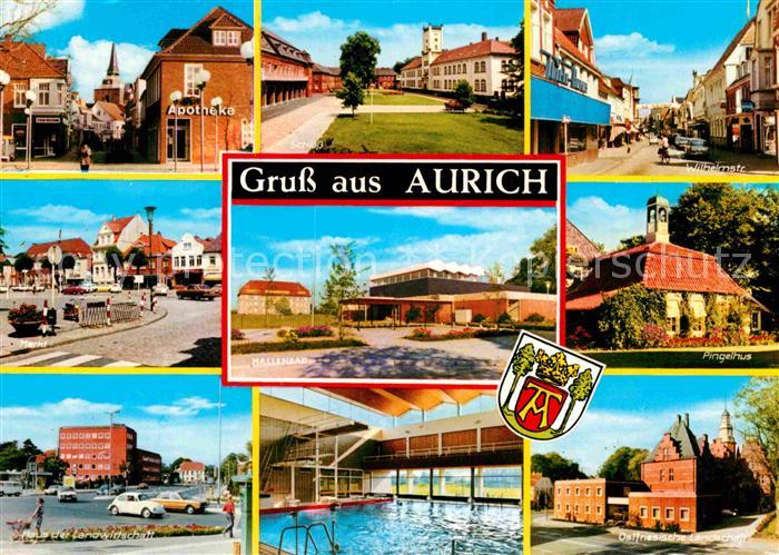 Aurich Ostfriesland Pingelhus Wilhemstrasse Schloss Hallenbad