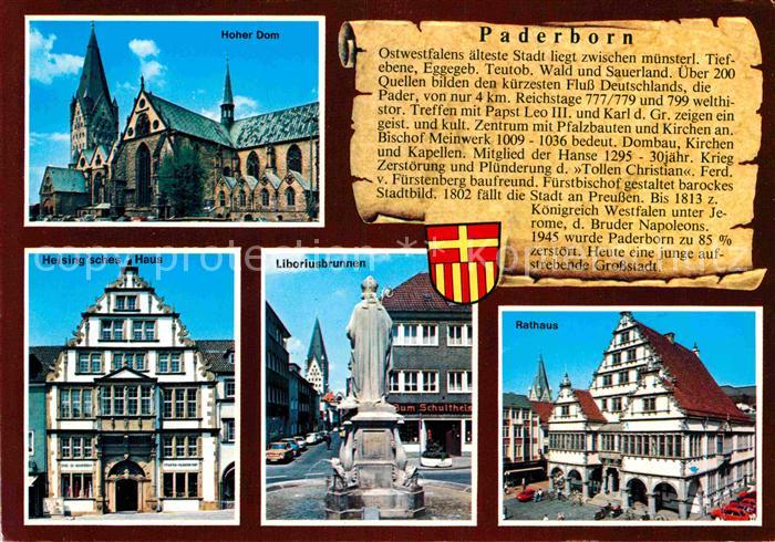 Paderborn Hoher Dom Heisingsches Haus Liboriusbrunnen Rathaus