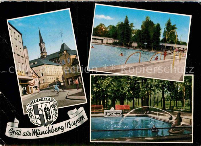 Muenchberg Oberfranken Freibad Brunnen