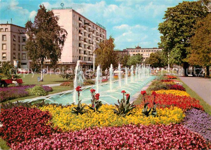 Karlsruhe Baden Wasserspiele Blumenbeete