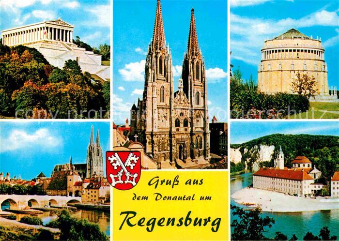 REGENSBURG Bayern Steinerne Bruecke Dom Walhalla Befreiungshalle Kloster Donauta