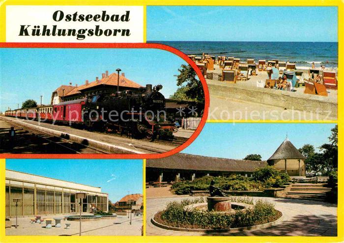 Kuehlungsborn Ostseebad Molli Dampflokomotive Strand FDGB Ferienheim