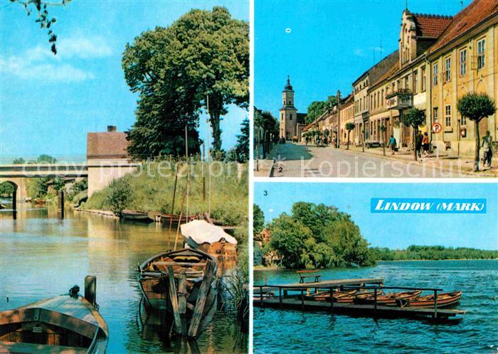 Lindow Mark Kanal Strasse des Friedens Wutzsee Bootssteg