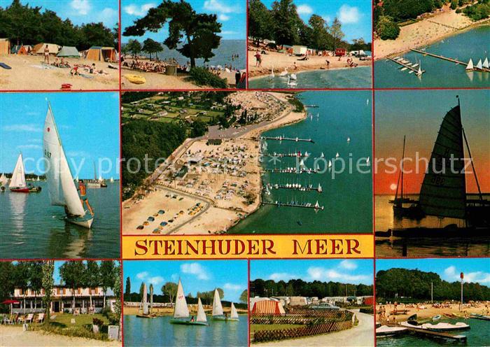 Steinhuder Meer Badestraende Campingplatz Segeln Abendsonne