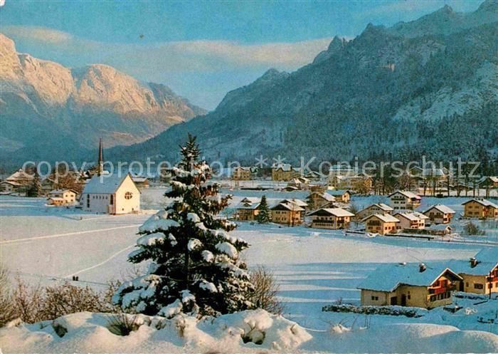 Bayerisch Gmain Winterpanorama mit Untersberg und Lattengebirge