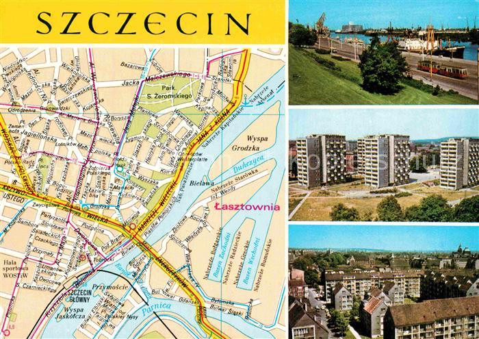 Szczecin Stettin Porta na Odrze Zabudowa rejonu alei Wyzwolenia Starego Miasta