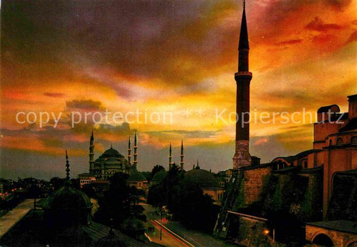 Istanbul Constantinopel Ayasofya ve Sultanahmet Hagia Sophia Blaue Moschee in de
