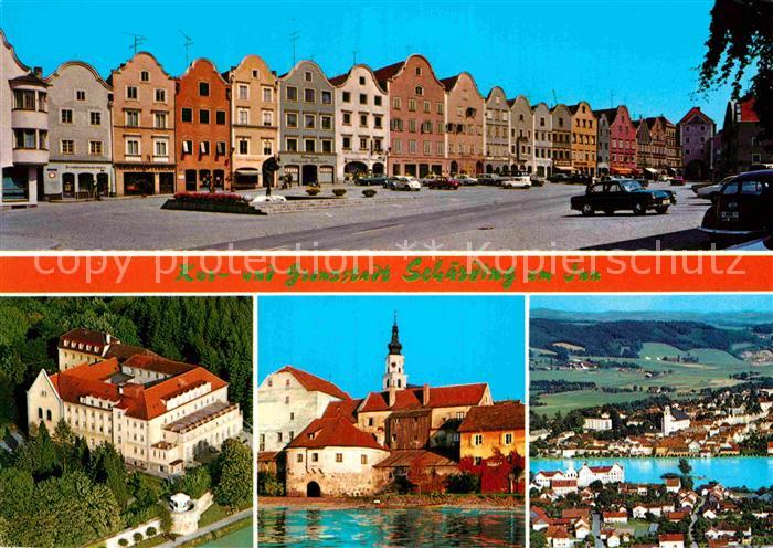 Schaerding Silberzeile Giebelhaeuser Oberer Stadtplatz Kneippkuranstalt Wasserto