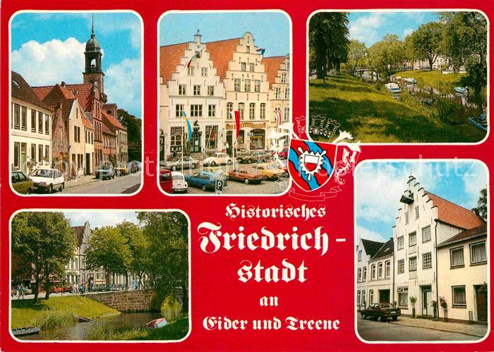 Friedrichstadt Eider Ortsmotive Altstadt Partie am Fluss